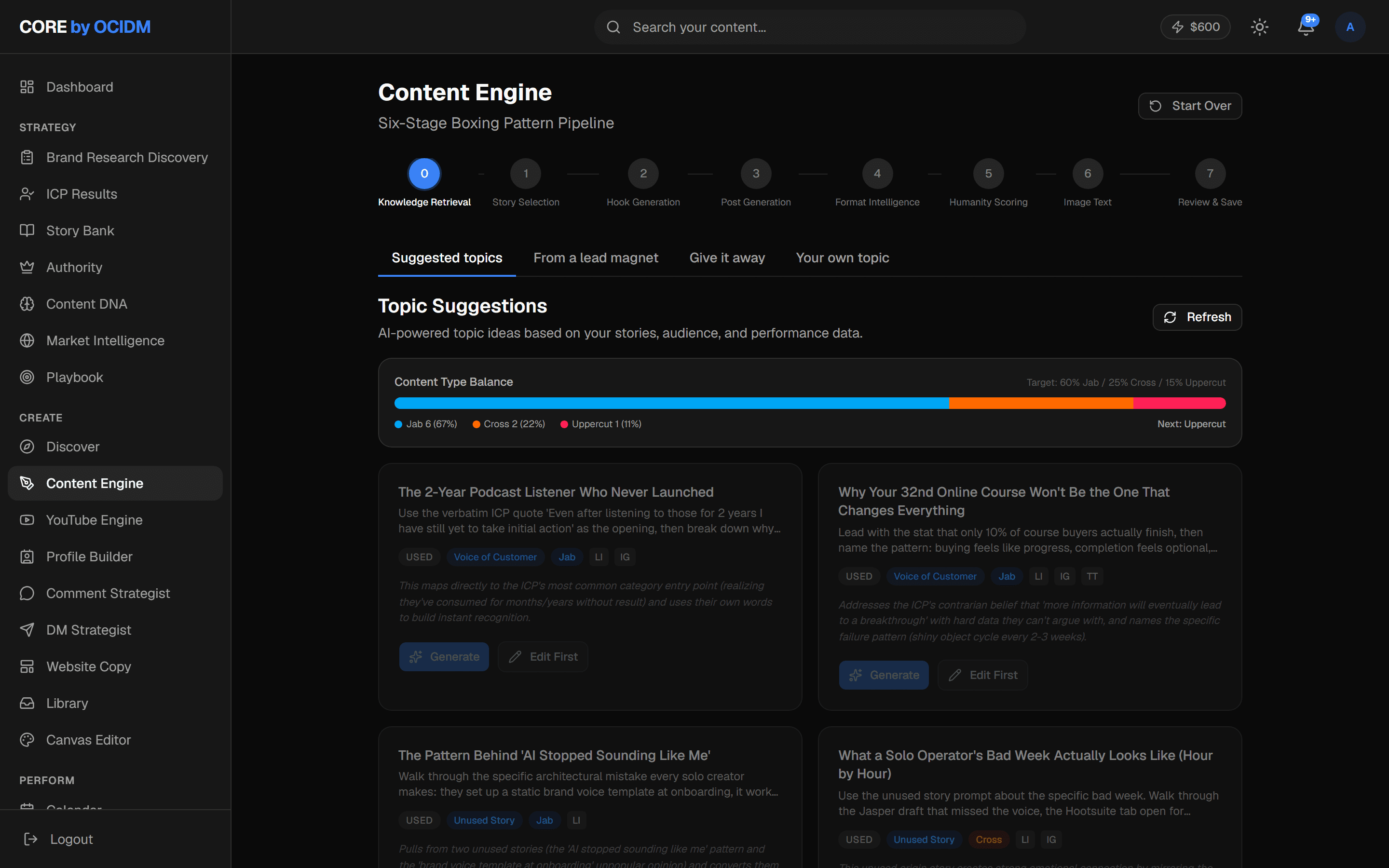 Content Engine in CORE